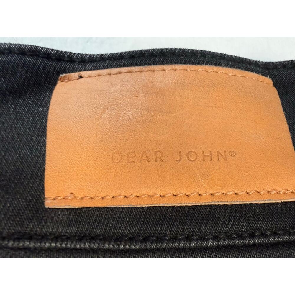 Dear John Wide Leg Baggy Jeans SIZE 31 Black High Rise Distressed Stretch - Picture 6 of 11